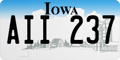 IA license plate AII237