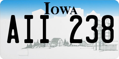 IA license plate AII238