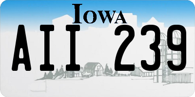 IA license plate AII239