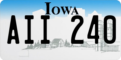 IA license plate AII240