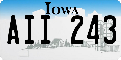 IA license plate AII243