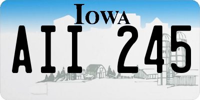 IA license plate AII245