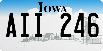 IA license plate AII246