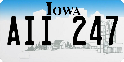 IA license plate AII247