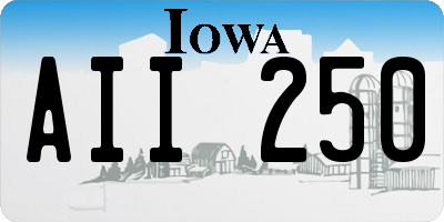 IA license plate AII250