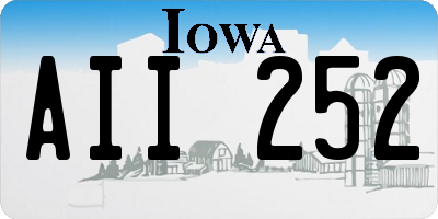 IA license plate AII252