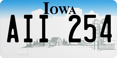 IA license plate AII254