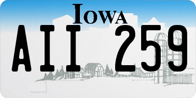 IA license plate AII259