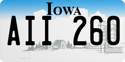 IA license plate AII260