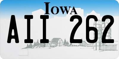 IA license plate AII262