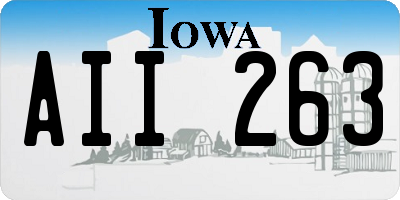 IA license plate AII263