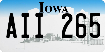 IA license plate AII265