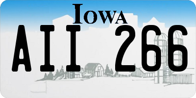 IA license plate AII266