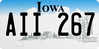 IA license plate AII267