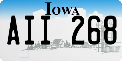 IA license plate AII268