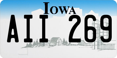 IA license plate AII269