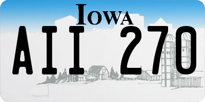 IA license plate AII270