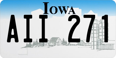 IA license plate AII271