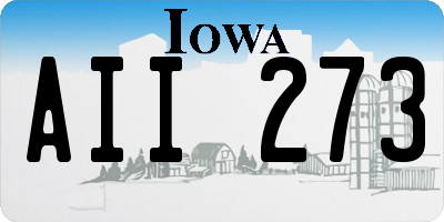 IA license plate AII273