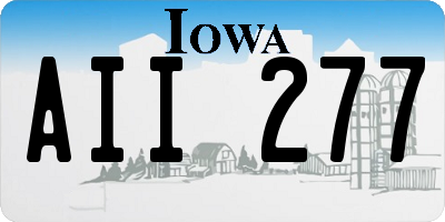 IA license plate AII277