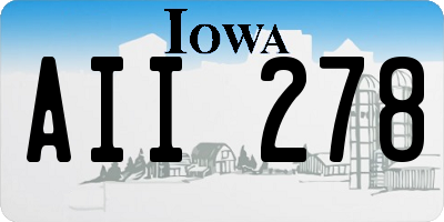 IA license plate AII278