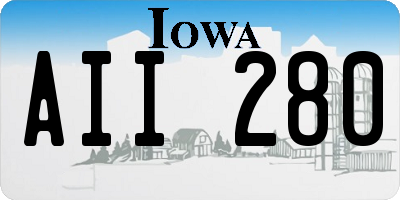 IA license plate AII280