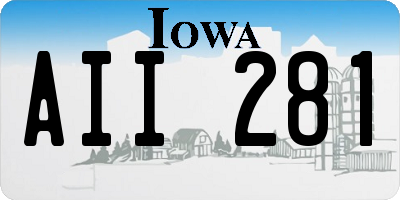 IA license plate AII281