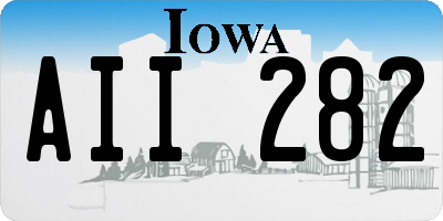 IA license plate AII282