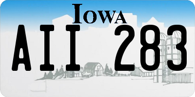 IA license plate AII283