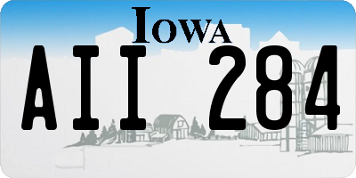 IA license plate AII284
