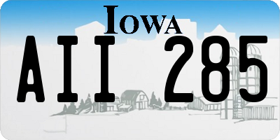 IA license plate AII285