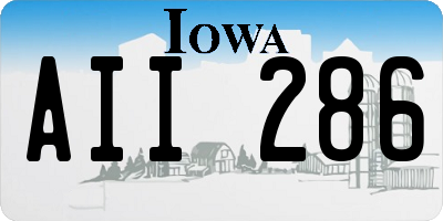 IA license plate AII286