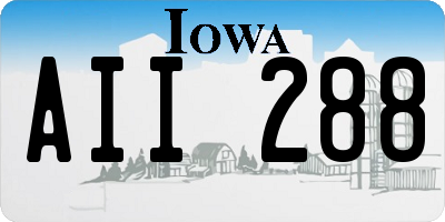 IA license plate AII288