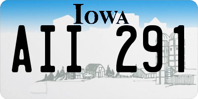 IA license plate AII291