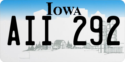 IA license plate AII292