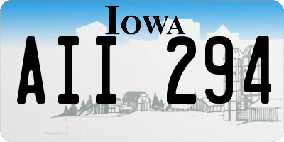 IA license plate AII294