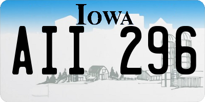 IA license plate AII296