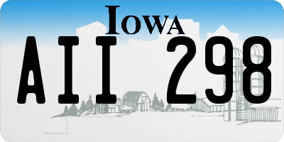 IA license plate AII298