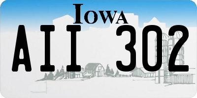 IA license plate AII302