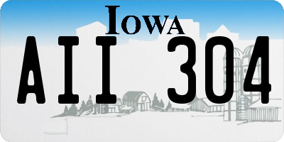 IA license plate AII304