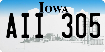 IA license plate AII305