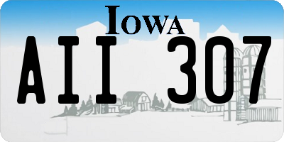 IA license plate AII307