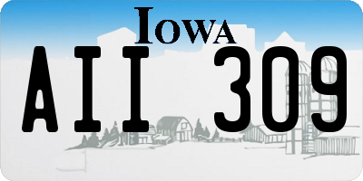 IA license plate AII309