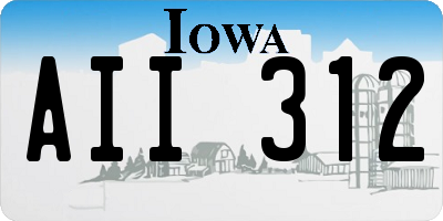 IA license plate AII312
