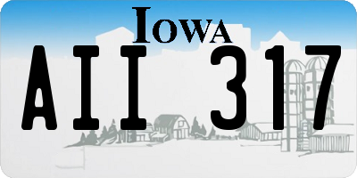 IA license plate AII317