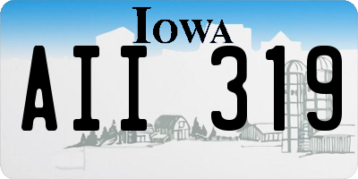 IA license plate AII319