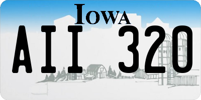 IA license plate AII320