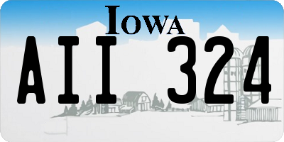 IA license plate AII324