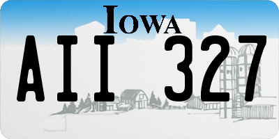 IA license plate AII327
