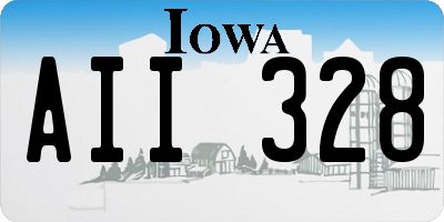 IA license plate AII328